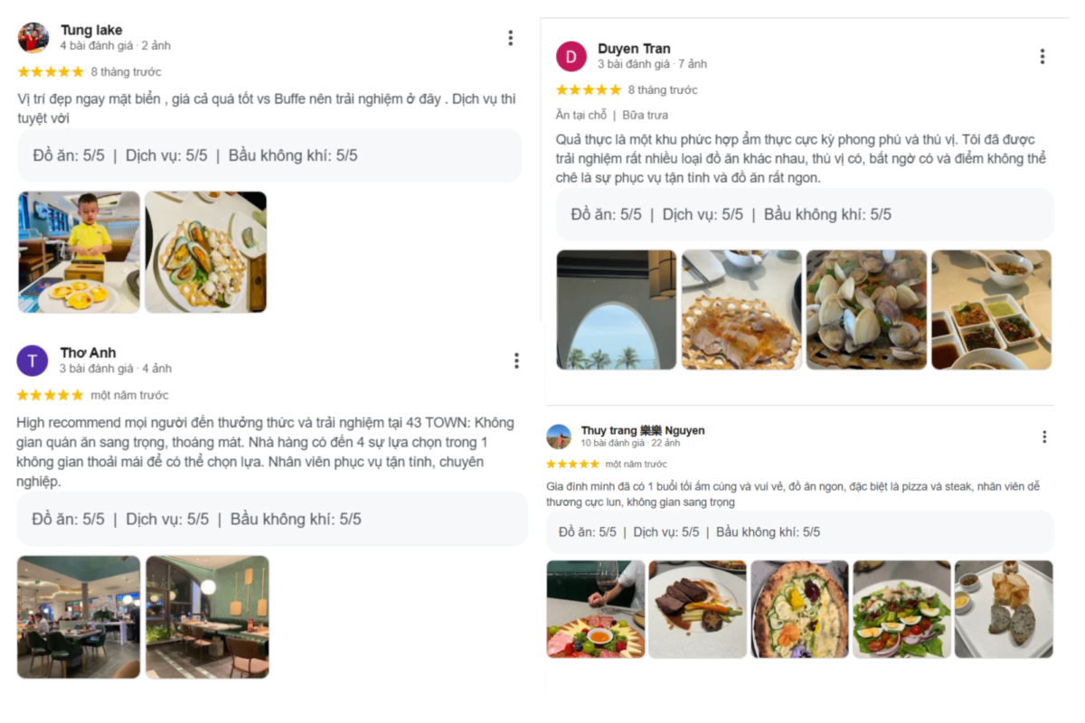Khám Phá Ẩm Thực Đà Nẵng Trong Hành Trình Du Lịch: Ăn Gì, Ở Đâu Cho Chuẩn Vị Bản Địa? 8 Những đánh giá của khách hàng tại 43 Town